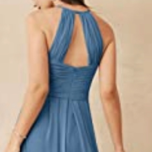 ALICEPUB Halter Chiffon Bridesmaid Dresses - Picture 2 of 2